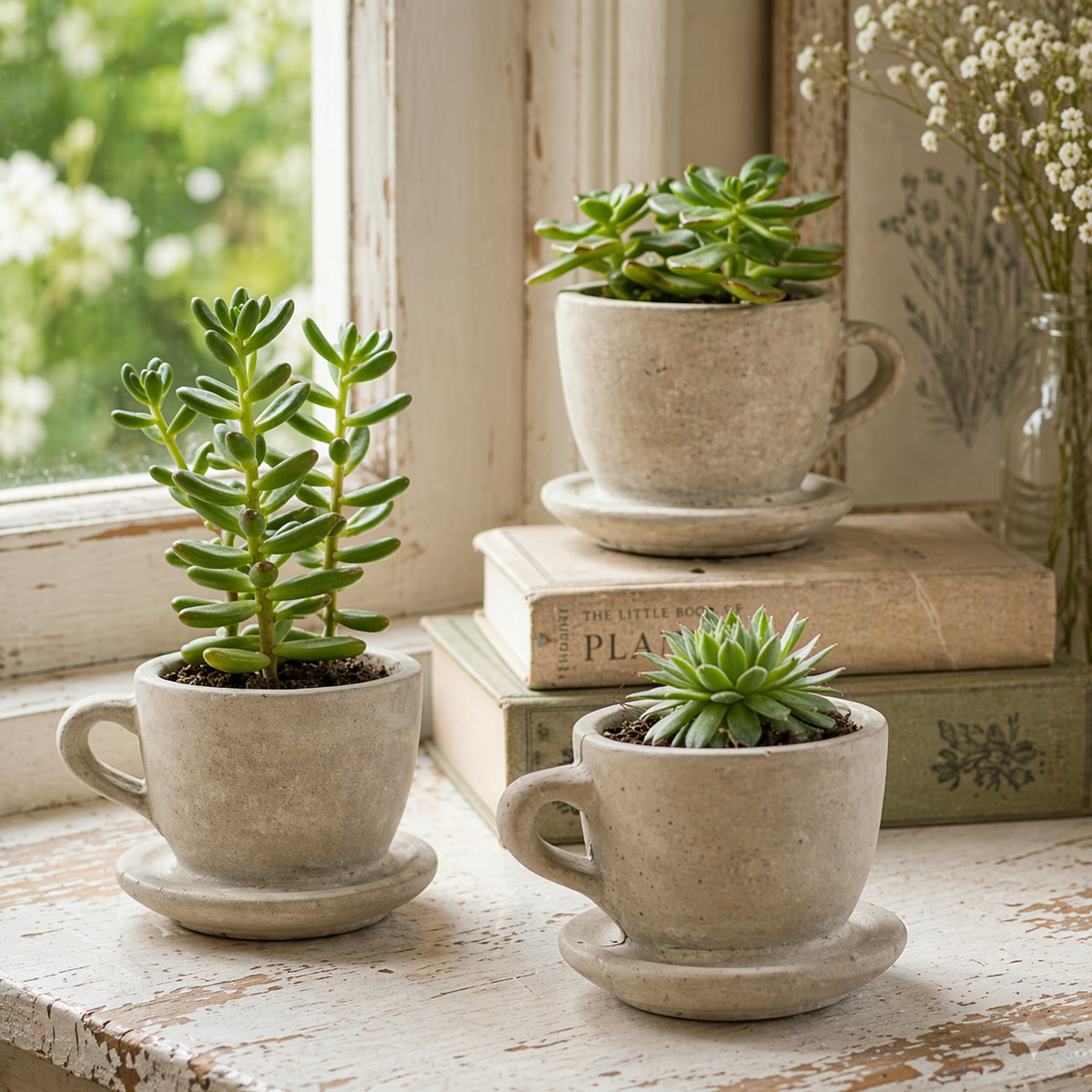 The Cottage Teacup | Concrete Planter