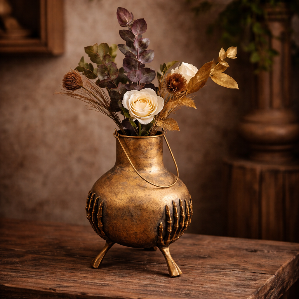 The Relic | Skeleton Hands Iron Vase