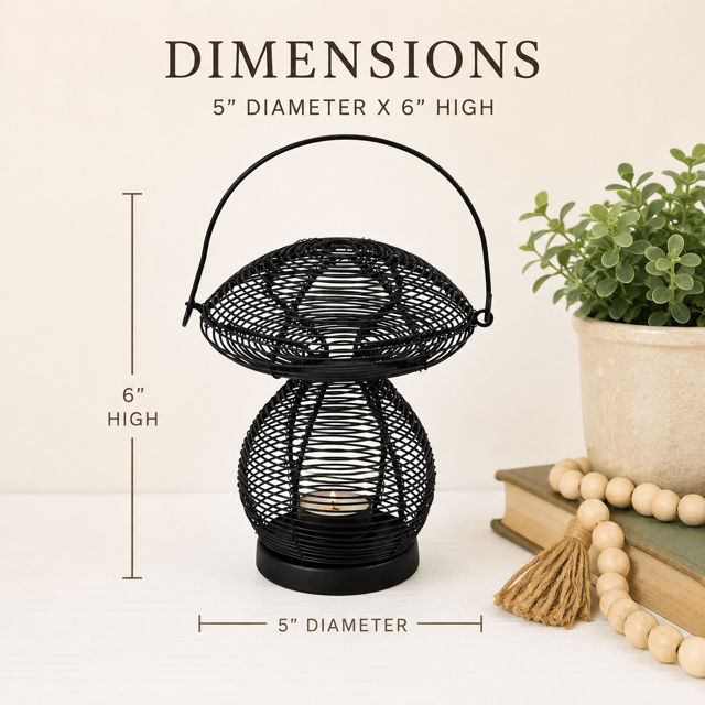 Enchanted Mushroom Wire Candle Holder