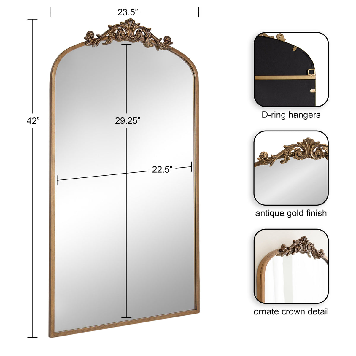 The Arendahl | Ornate Baroque Arch Mirror