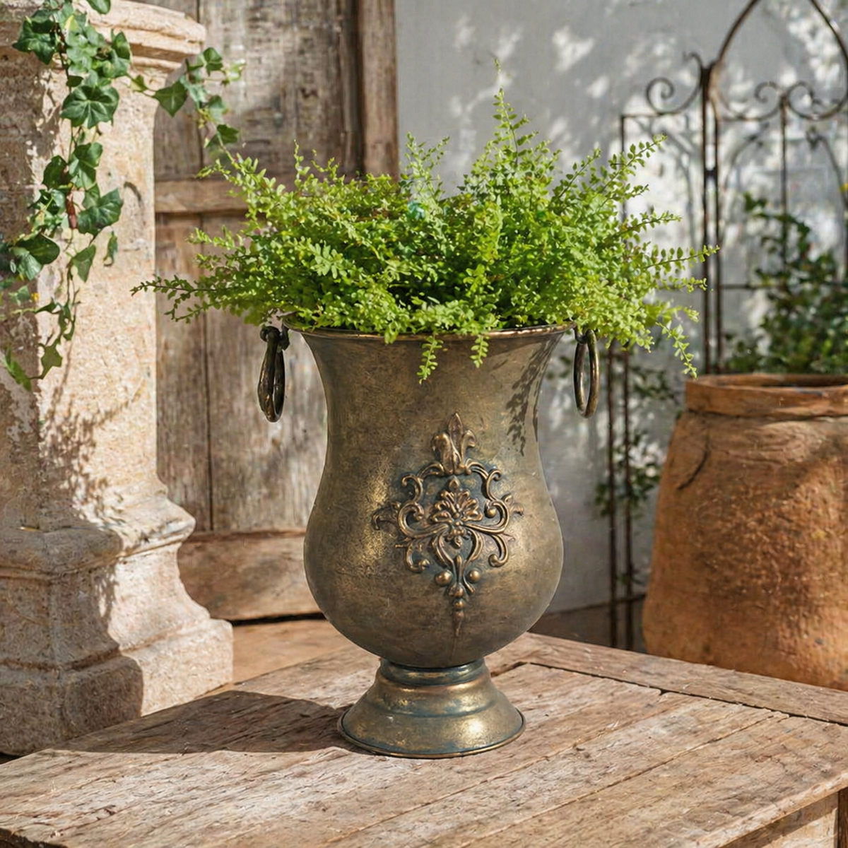 The Conservatory Urn | Vintage Iron Planter
