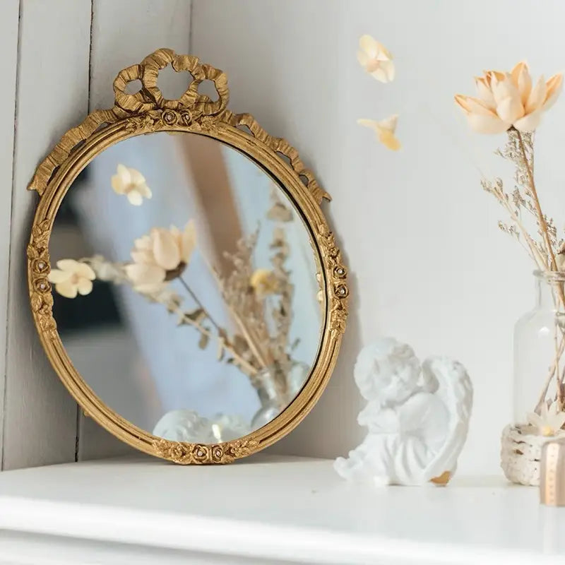 The Gilded Heirloom | Vintage Pewter Mirror