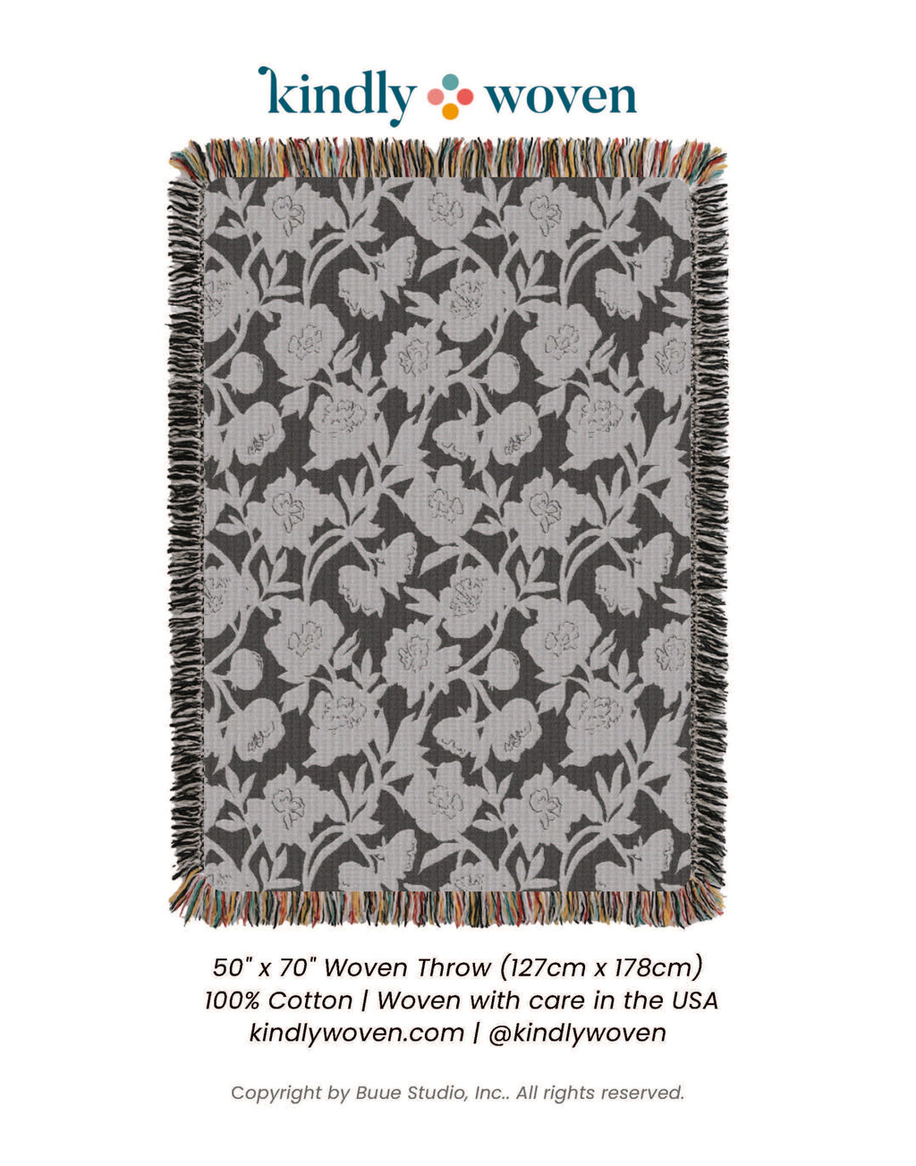 Addy Tuffet | Reversible Floral Cotton Throw