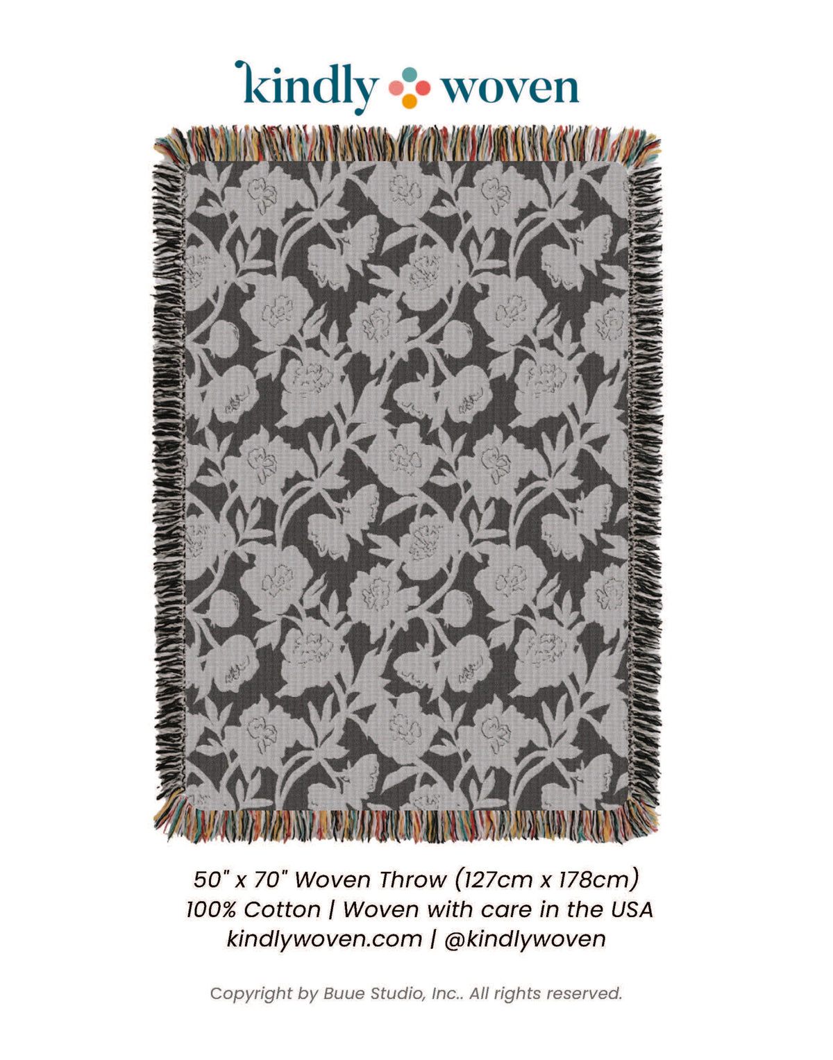 Addy Tuffet | Reversible Floral Cotton Throw