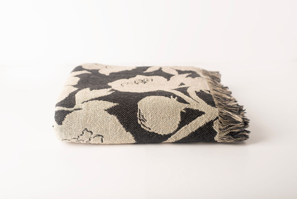 Addy Tuffet | Reversible Floral Cotton Throw