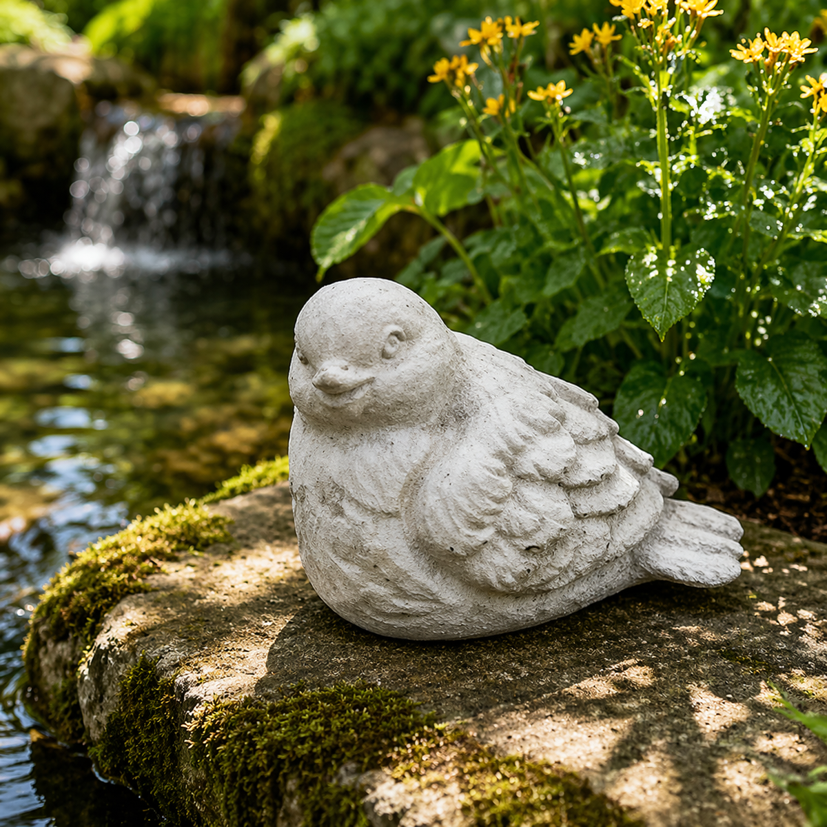 The Garden Songbirds | Vintage Cement Bird Statues