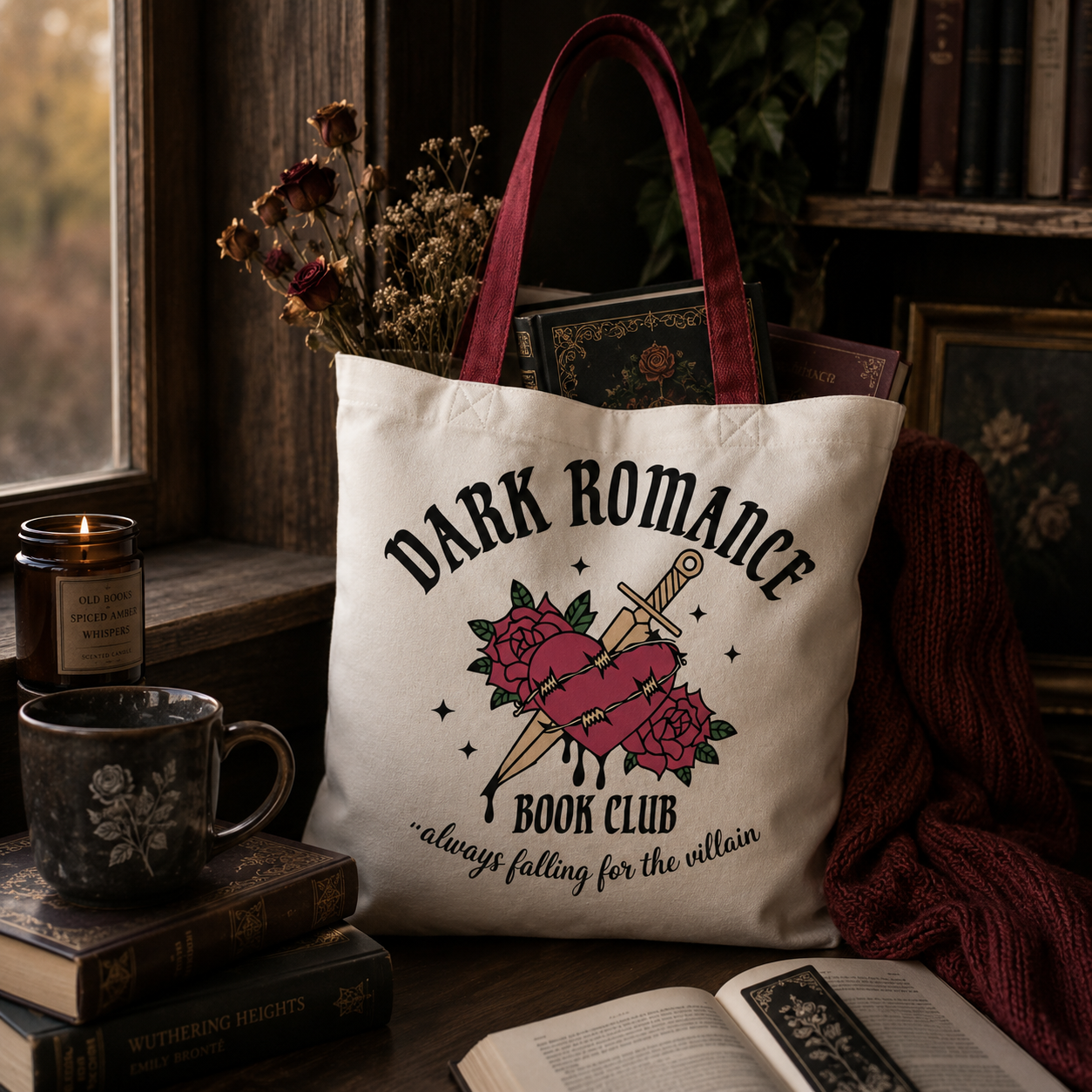 Dark Romance Book Club Canvas Tote