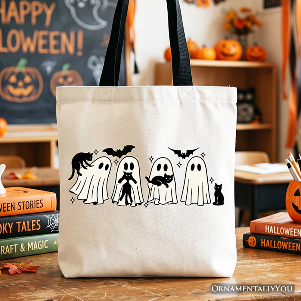 Ghosts & Cats Canvas Tote