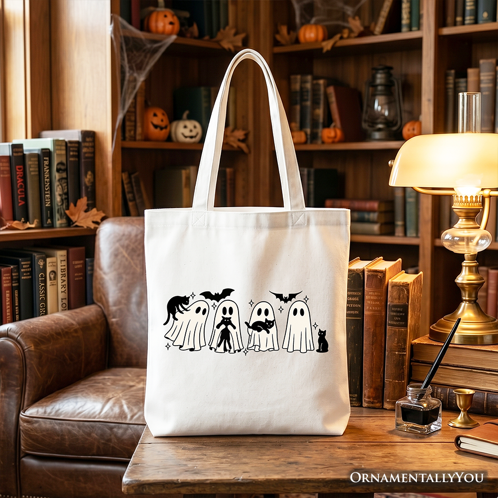 Ghosts & Cats Canvas Tote