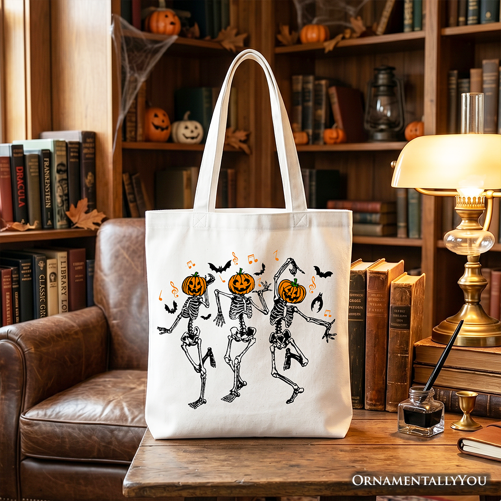 Dancing Skeletons Canvas Tote