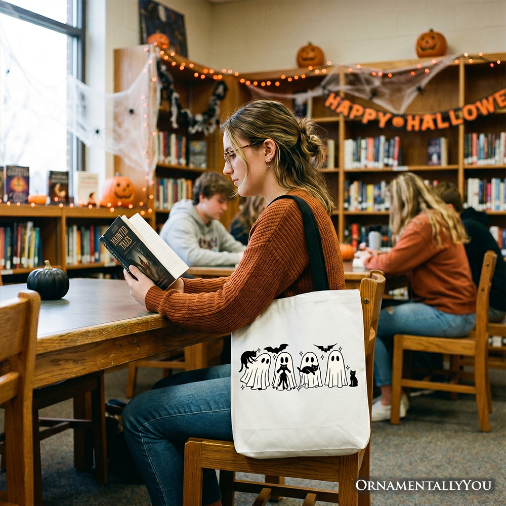 Ghosts & Cats Canvas Tote