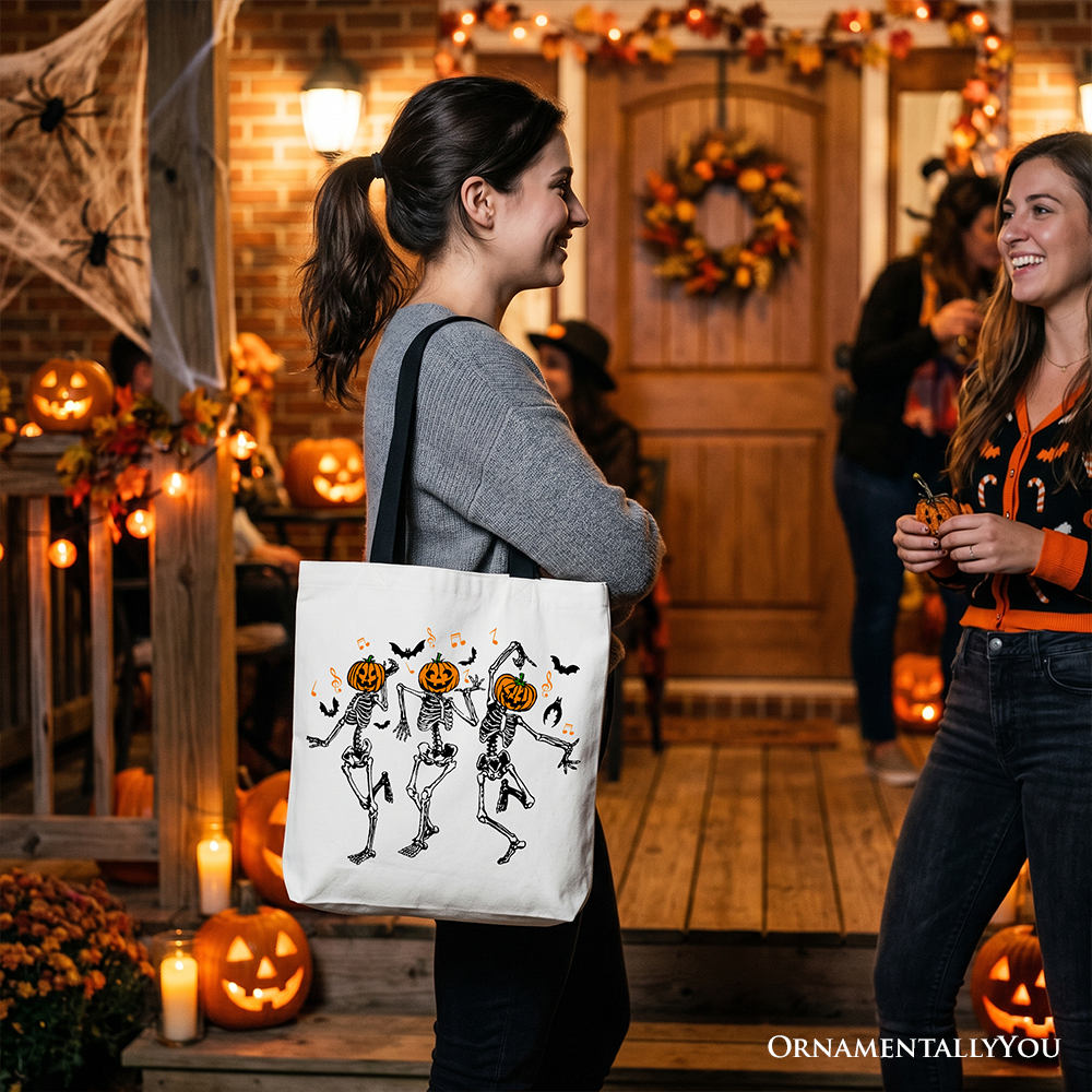 Dancing Skeletons Canvas Tote