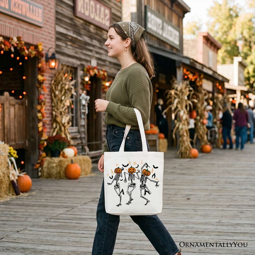 Dancing Skeletons Canvas Tote