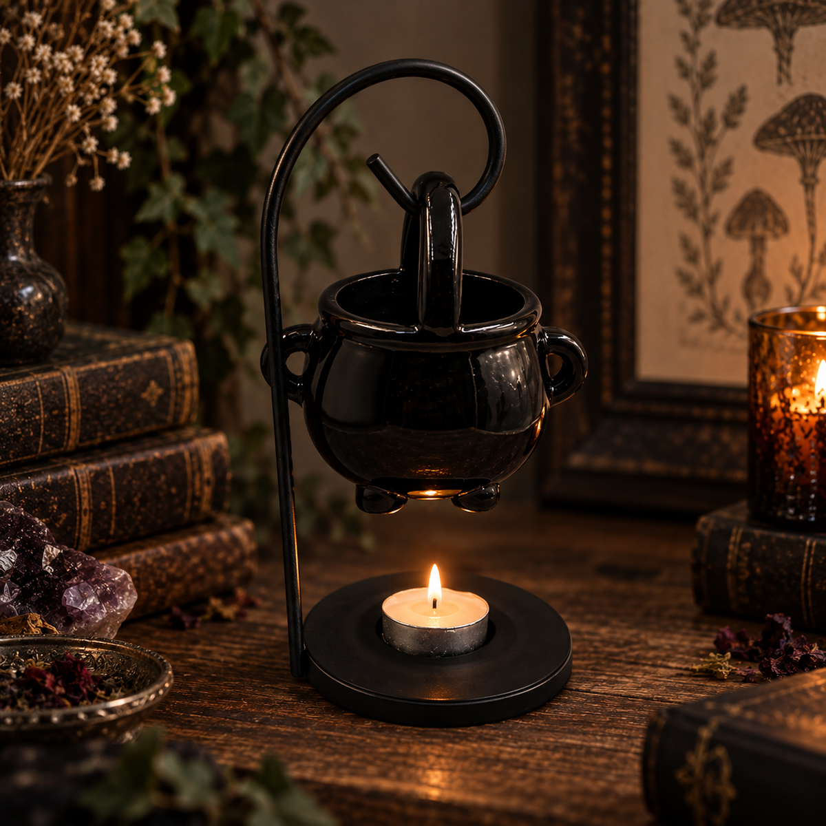 The Midnight Cauldron Oil Warmer