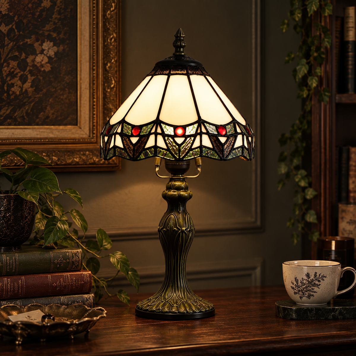 The Evermorrow Petite Stained Glass Lamp
