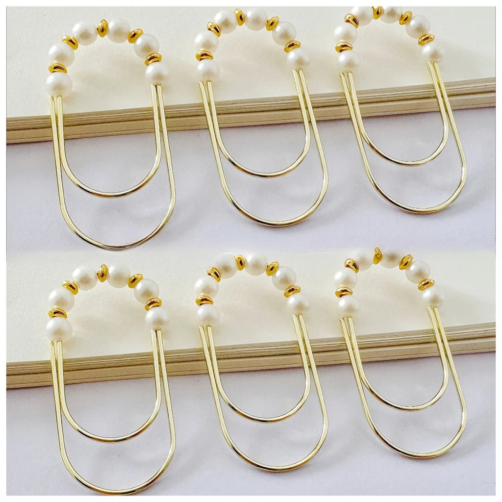 Gilded Pearl Page Clips.