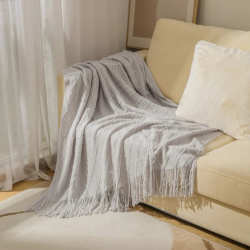 Lightweight Knit Throw Blanket