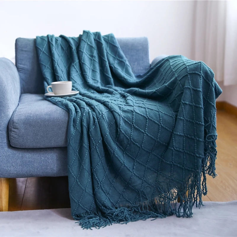 Lightweight Knit Throw Blanket