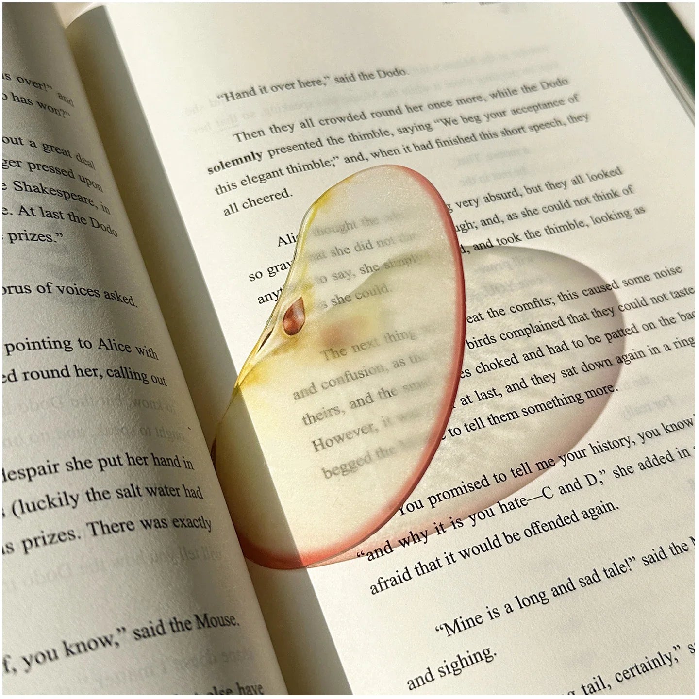 Open book with a magnifying glass over it, highlighting text