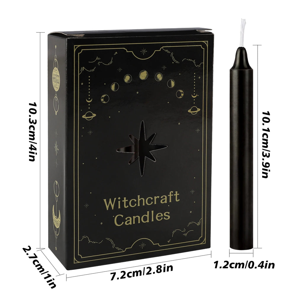 Midnight Taper Candles — Set of 12