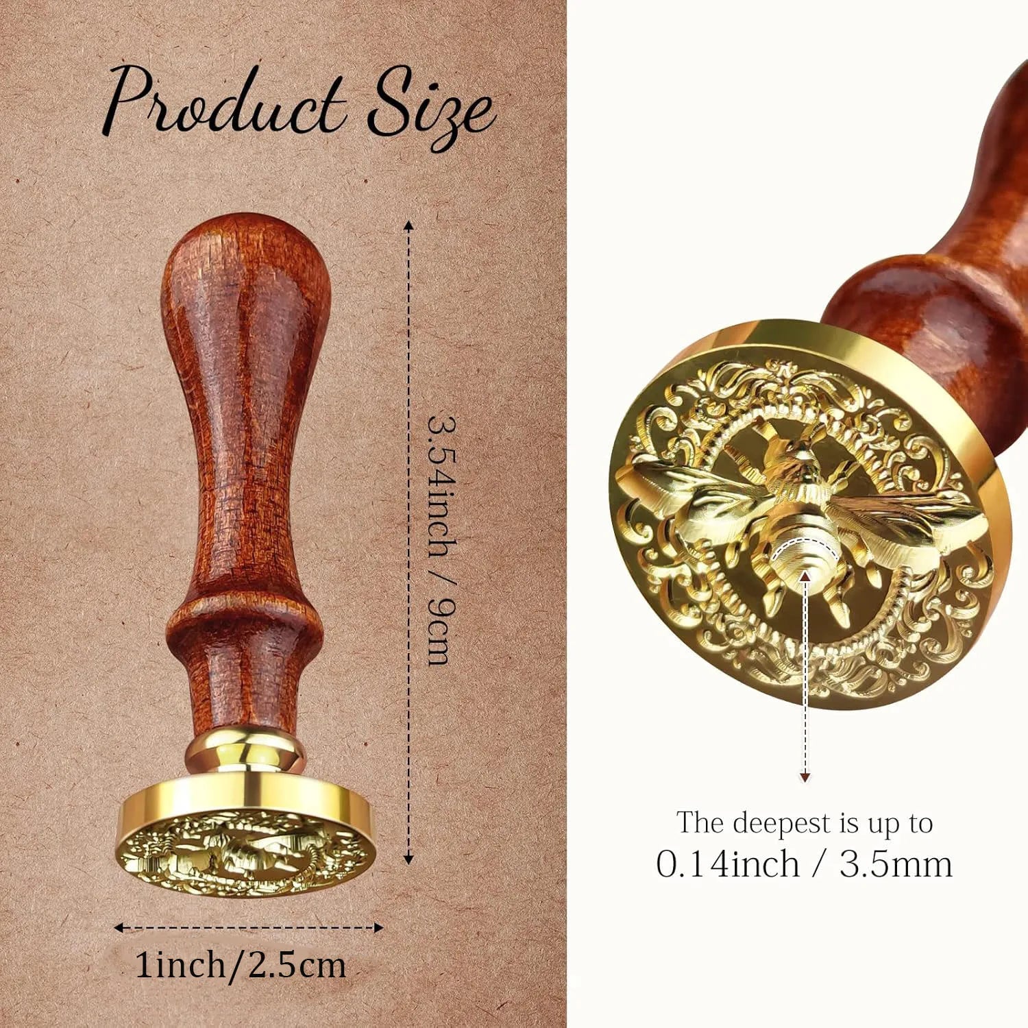Vintage Bee Wax Seal Stamp