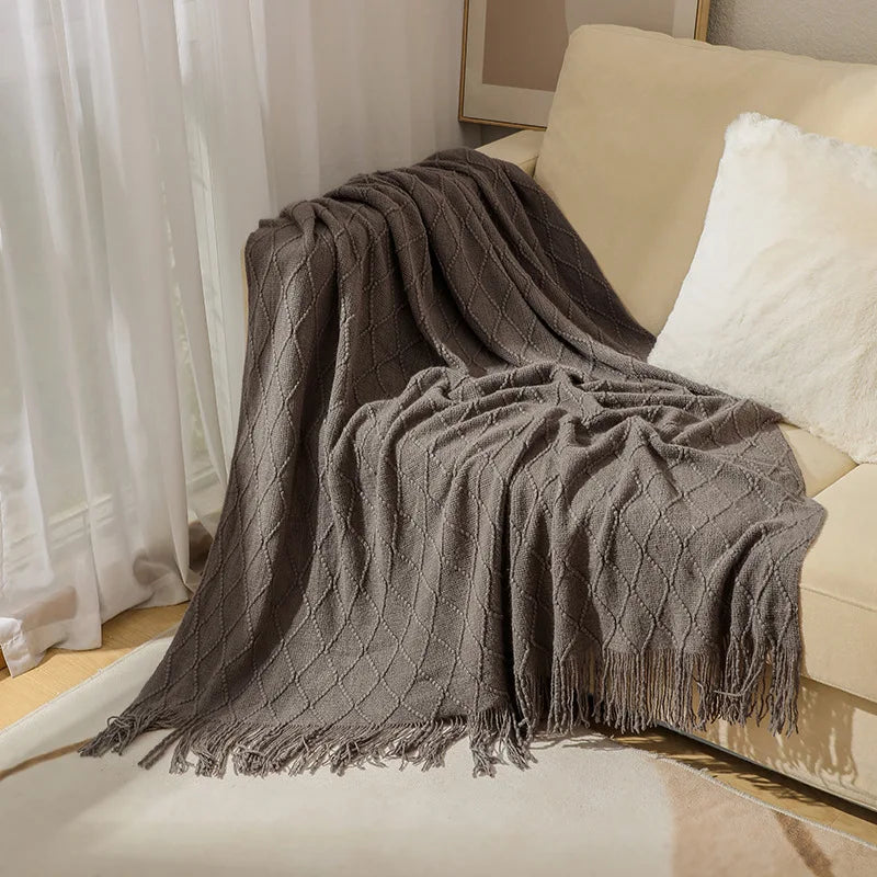 Lightweight Knit Throw Blanket