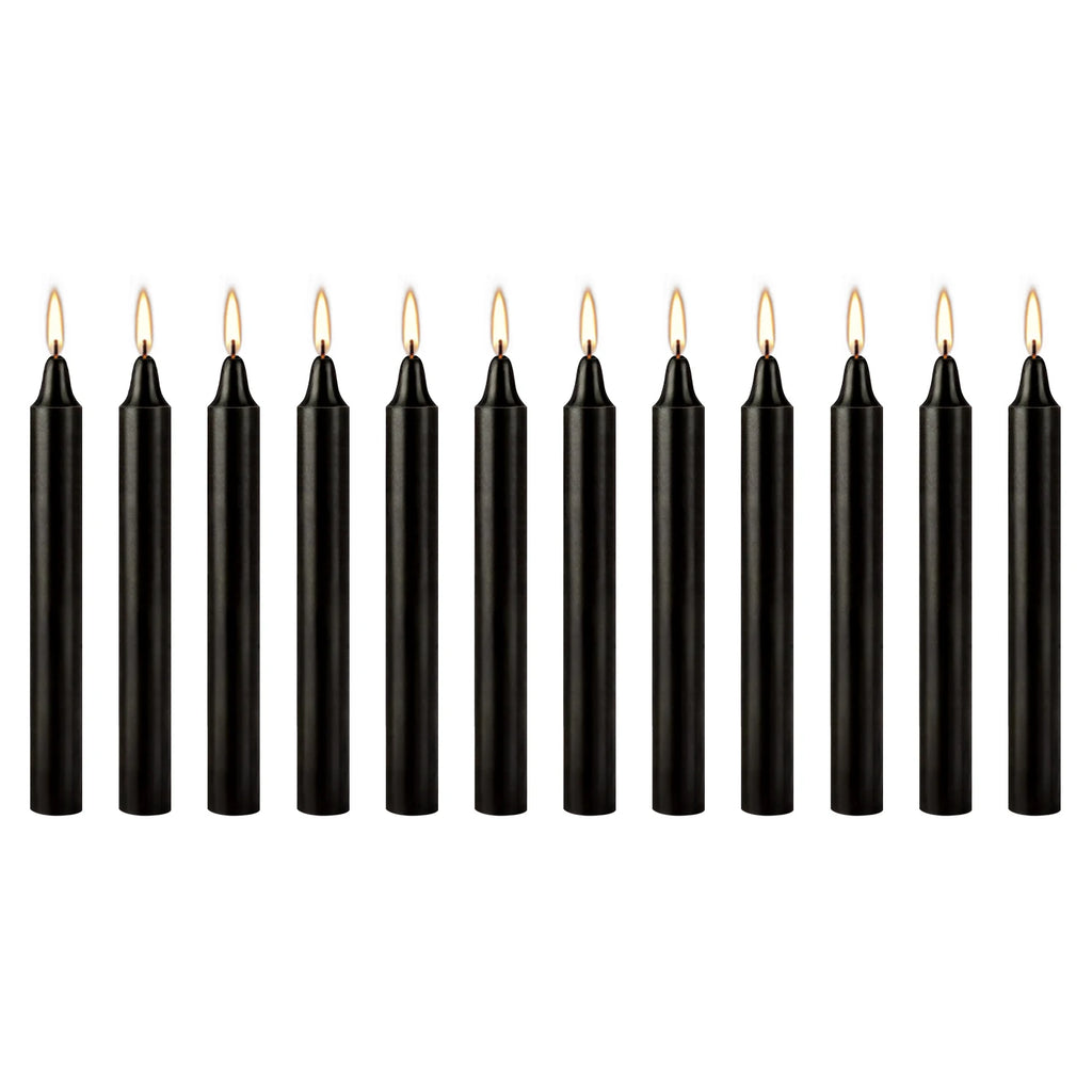 Midnight Taper Candles — Set of 12