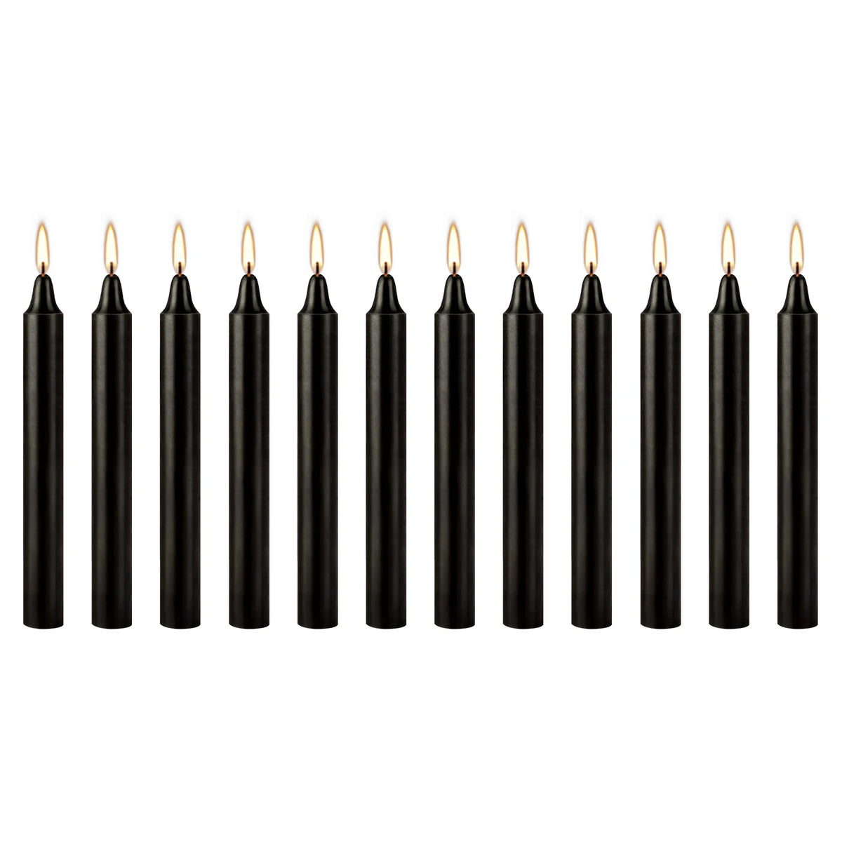 Midnight Taper Candles — Set of 12