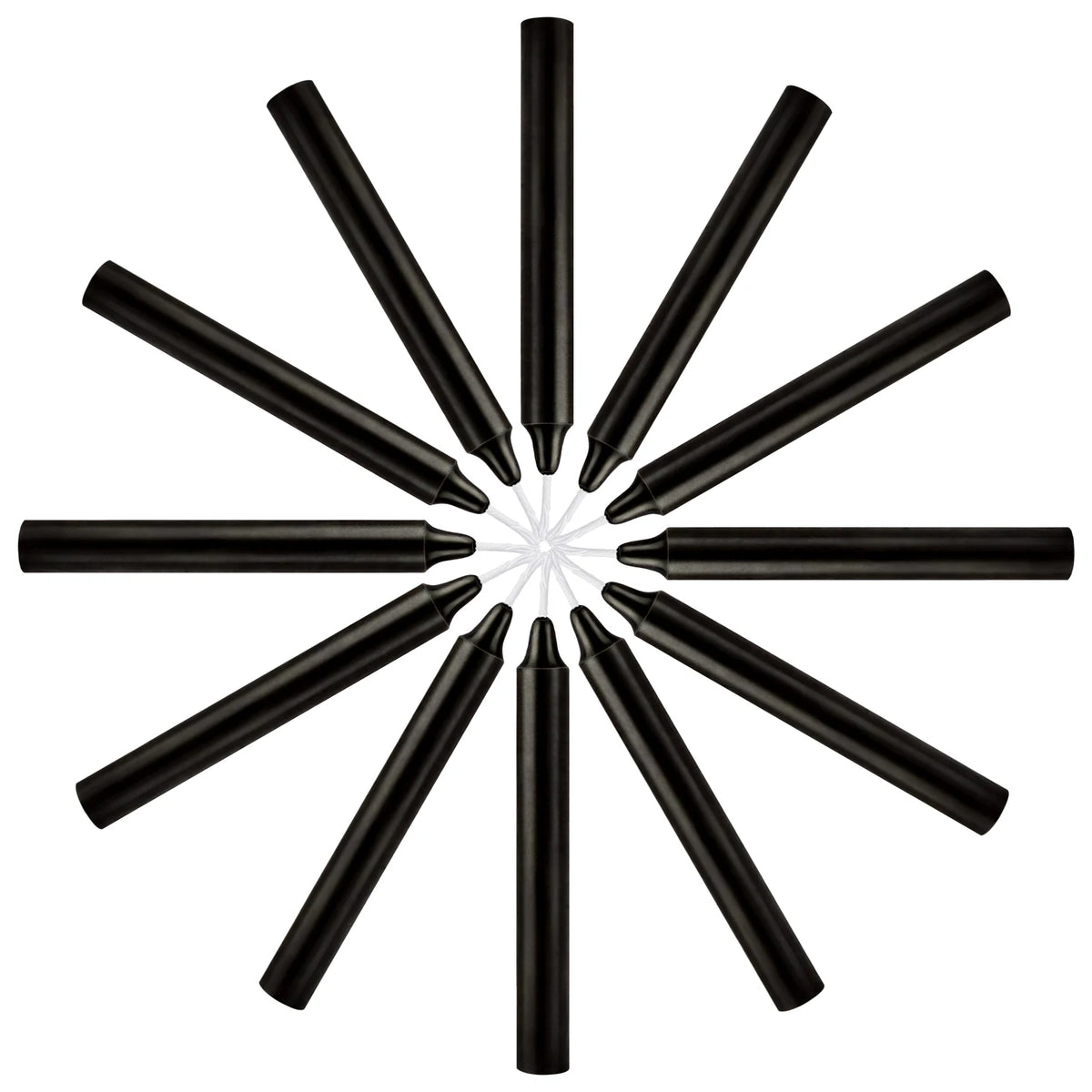 Midnight Taper Candles — Set of 12