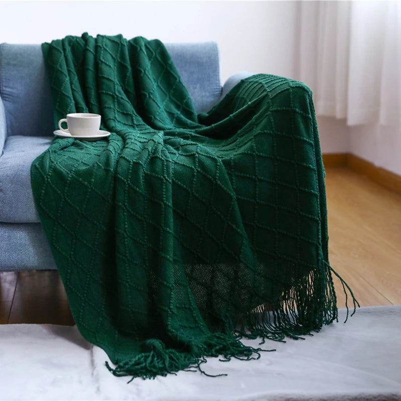 Lightweight Knit Throw Blanket
