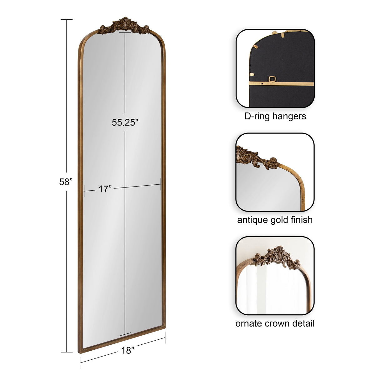 The Arendahl | Ornate Baroque Arch Mirror