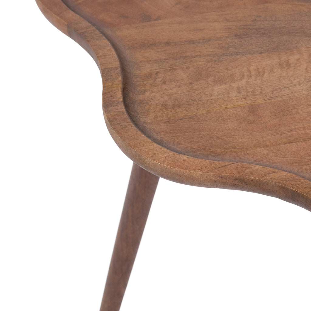 The Alezar | Scalloped Mango Wood Coffee Table