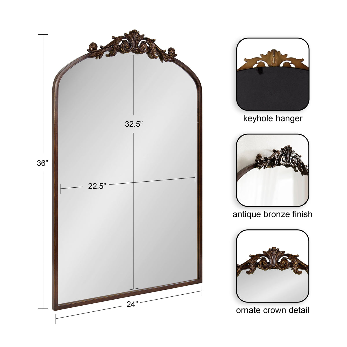 The Arendahl | Ornate Baroque Arch Mirror