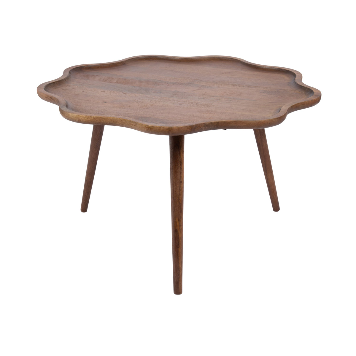 The Alezar | Scalloped Mango Wood Coffee Table