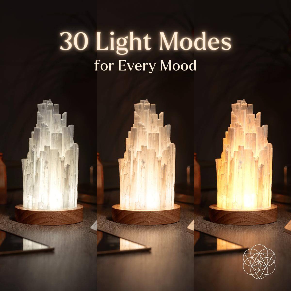 Moonveil | Natural Selenite Crystal Lamp
